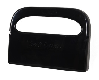 Distributeur de couvre-sièges de toilettes noir en plastique